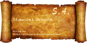 Stanczel Arnold névjegykártya